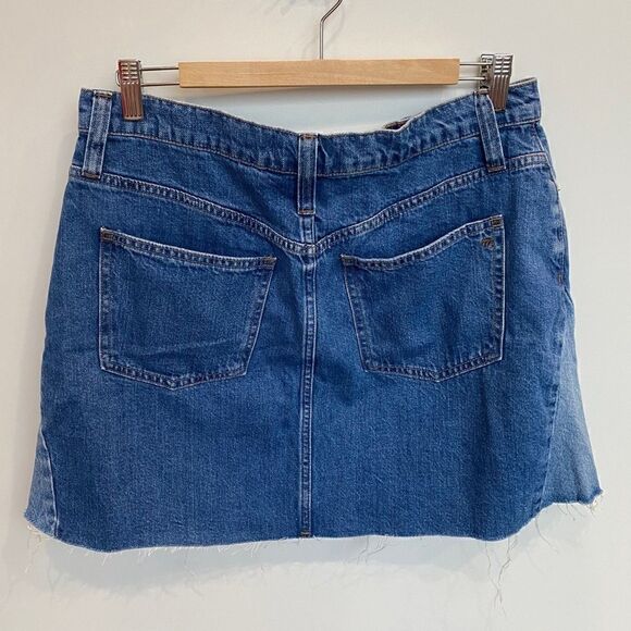 Madewell Rigid Denim A-Line Mini Skirt: Pieced Edition - Picture 8 of 11